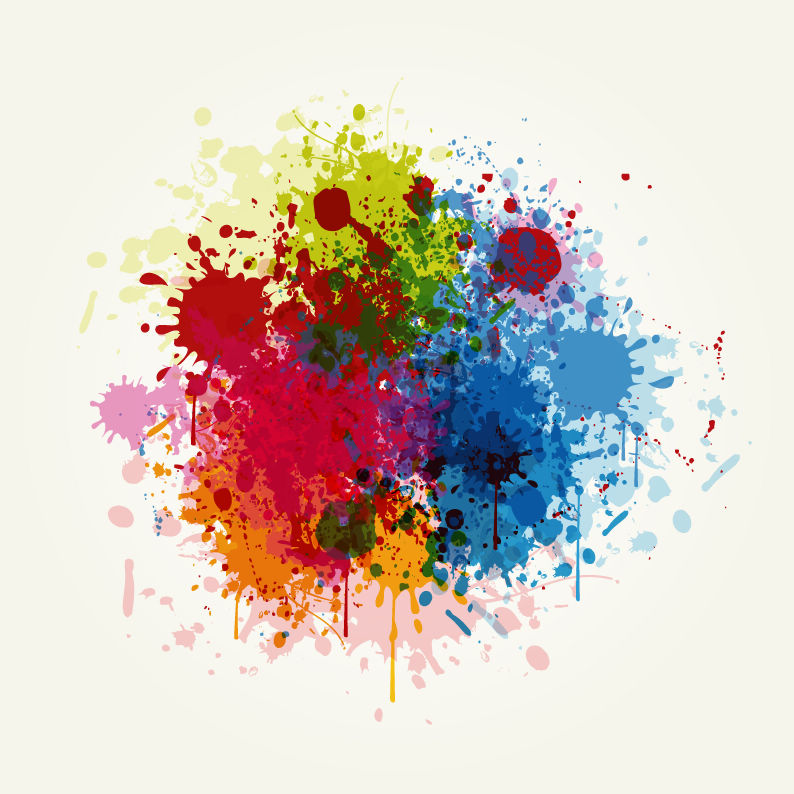 free vector Grunge Colorful Splashing Vector Illustration